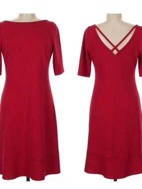 Yoana Baraschi Women's City of Lights Polite Dress in Cranberry Size Medium M